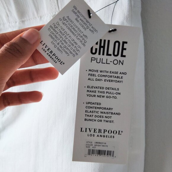 Liverpool White Women's Bermuda Shorts - Picture 5 of 6